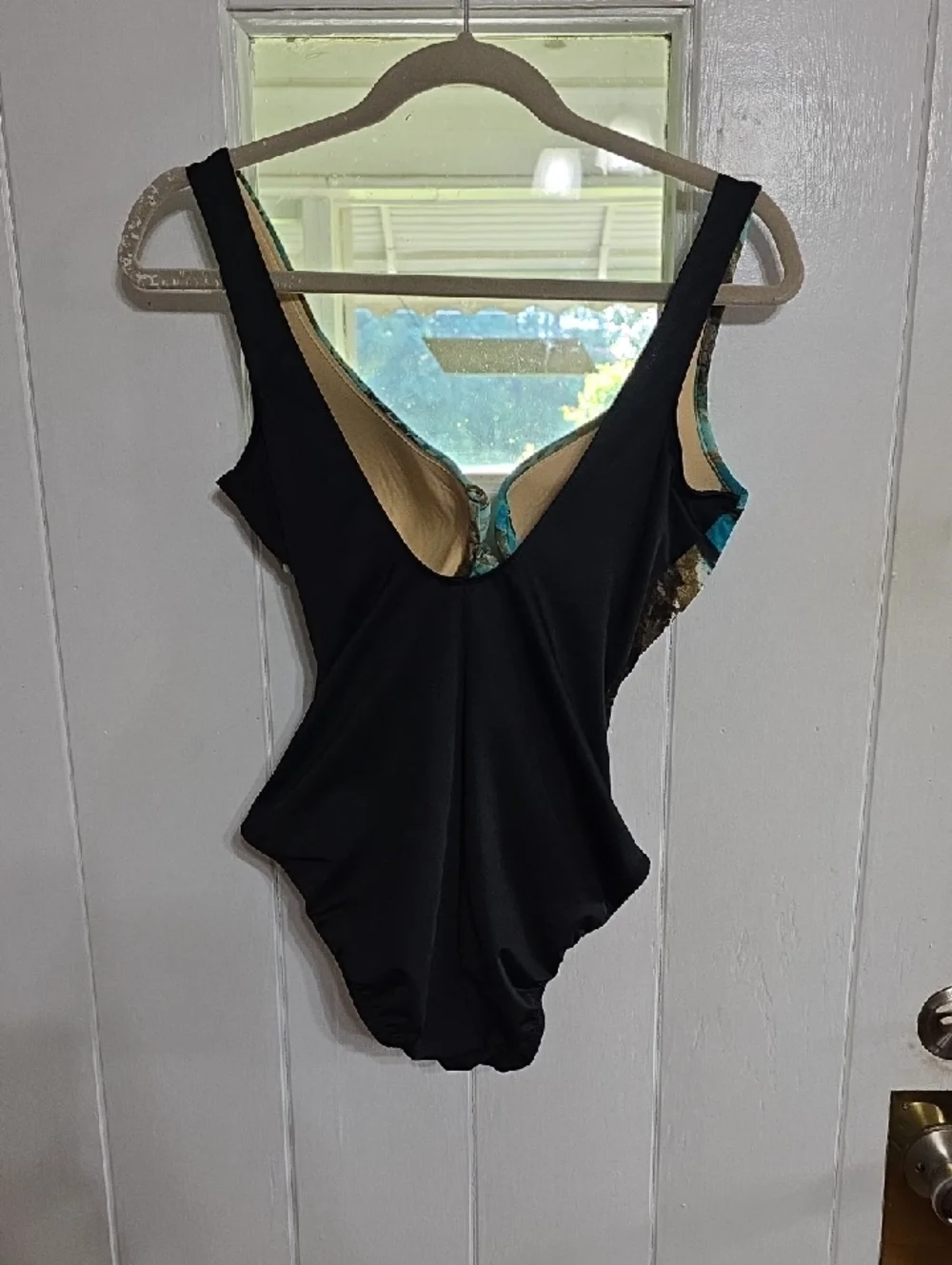 Miracle Suit Women's Swimsuit Black/Aqua Metallic Snakeskin Underwire Bra Sz 12 - Picture 6 of 10